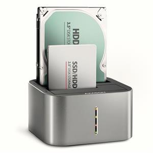 AXAGON ADSA?DC, USB-C 5Gbps dokovací stanice pro 2x SATA 6G 2.5"/3.5" SSD/HDD s funkcí klonování