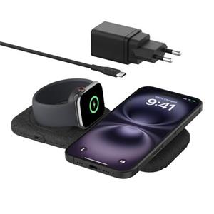 Belkin BOOST CHARGE™ PRO Qi2 2v1 Bezdrátová skládací cestovní podložka pro iPhone/Apple Watch/AirPods, černá