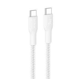Belkin BOOST CHARGE™ PRO USB-C/USB-C kabel 240W, 3m, bílý - odolný