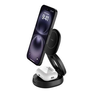 Belkin BOOST CHARGE Qi2 15W 2v1 Magnetická skládací nabíječka pro iPhone/Apple Watch/AirPods, černá
