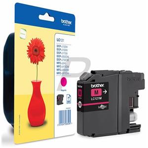 Brother LC-121M (inkoust magenta,300 str.@ 5% draft)