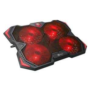C-TECH Chladící podložka pro ntb Zefyros (GCP-01R), casual gaming, 17,3", červené podsvícení, regulace otáček