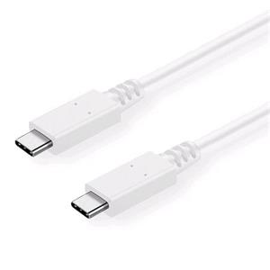 C-TECH Kabel USB 3.2, Type-C (CM/CM), PD 100W, 20Gbps, 2m, bílý