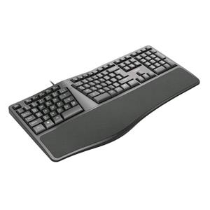 C-TECH klávesnice KB-113E USB, ERGO, černá, CZ/SK