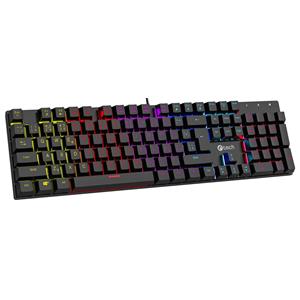 C-TECH Mechanická herní klávesnice Morpheus (GKB-11), casual gaming, CZ/SK, červené spínače, RGB podsvícení, USB