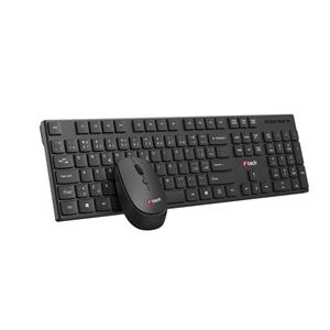 C-TECH WLKMC-03, bezdrátový set klávesnice s myší,nízký zdvih,USB, CZ/SK,černá
