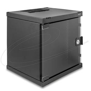 Delock 10” Síťová skříň 6U se skleněnými dveřmi k montáži na stojan nebo na stěnu, 240 mm hloubka, nosnost 30 kg,