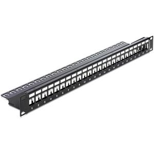 Delock 19” Keystone Patch Panel 24 Port black