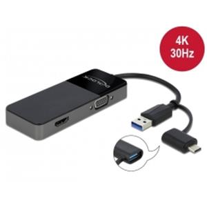 Delock Adaptér USB 3.0 na 4K HDMI + VGA