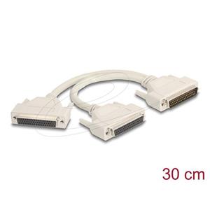 Delock Adaptér z 50 pin zástrčkového konektoru Y-Cable Splitter D-Sub na 2 x 50 pin zásuvky D-Sub, se šrouby,30 cm