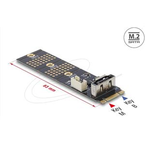 Delock Adaptér ze zástrčky M.2 Key B na SATA 7 pin, vertikální