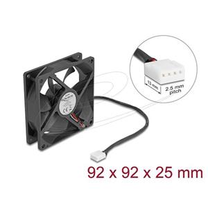 Delock Axiální ventilátor: 24 V DC, 92 x 92 x 25 mm, černý