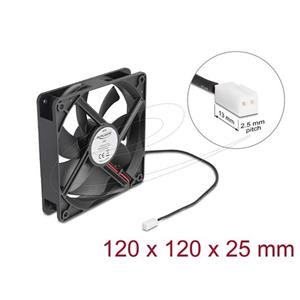 Delock Axiální ventilátor: 5 V DC, 120 x 120 x 25 mm, černý