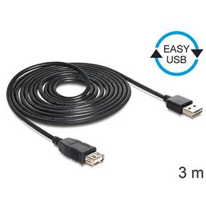 Delock kabel EASY-USB 2.0-A samec > USB 2.0-A samice,prodlužující 3 m