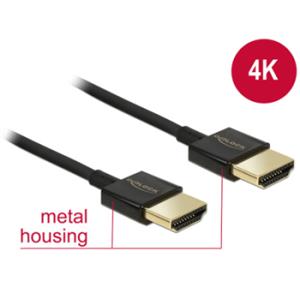 Delock Kabel High Speed HDMI s Ethernetem - HDMI-A samec > HDMI-A samec 3D 4K 1,5 m Slim Premium