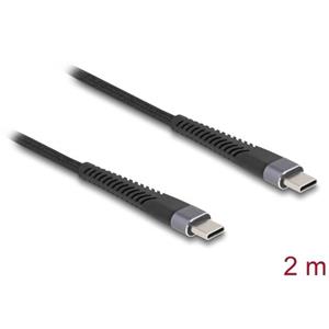 Delock Kabel USB 2.0 ze zástrčky USB Type-C™ na zástrčku, s prodlouženou ochranou proti ohybu, 60 W 2 m
