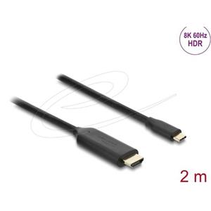 Delock Kabel USB Type-C™ na HDMI (DP Alt Mód) 8K 60 Hz s funkcí HDR 2 m černá