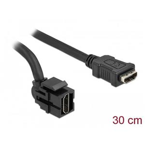 Delock Keystone modul HDMI samice 250° > HDMI samice s kabelem černá