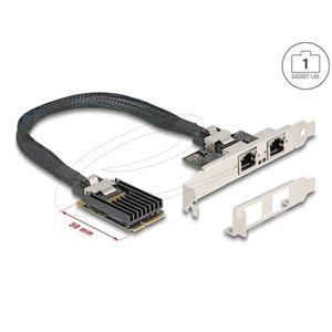 Delock Mini PCIe I/O PCIe plné velikosti 2 x RJ45 Gigabit LAN