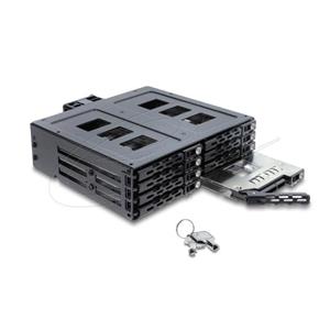 Delock Mobilní rámeček rozměru 5.25” pro 8 x 2.5” HDD / SSD SATA nebo SAS