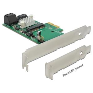 Delock PCI Express Karta > Hybrid 3 x interní SATA 6 Gb/s + 1 x interní mSATA