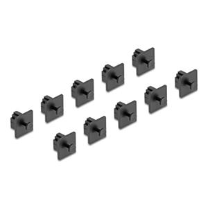 Delock Prachová záslepka pro RJ10 samice s uchopením 10 kusů černá