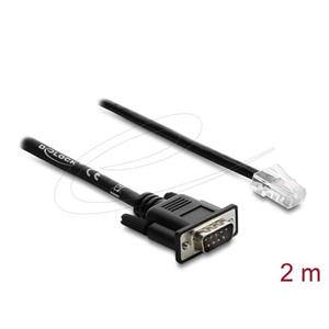 Delock Sériový adaptérový kabel RS-232/422/485 ze zástrčky Sub-D 9 na zástrčku RJ45, 2 m