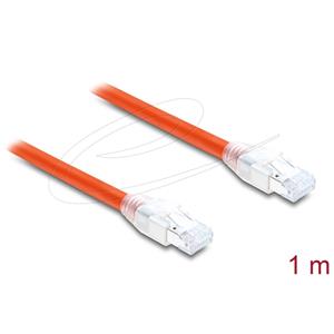 Delock Síťový kabel RJ45 Cat.8.1 S/FTP, 1 m, až 40 Gbps, oranžový