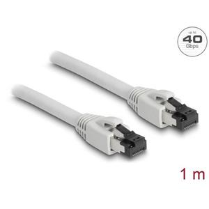 Delock Síťový kabel RJ45 Cat.8.1 S/FTP, délky 1 m, šedá