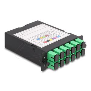 Delock Vysoce hustá (HD) optickovláknová kazeta ze zástrčky MPO na 12 x zásuvek SC Simplex, 12 vláken