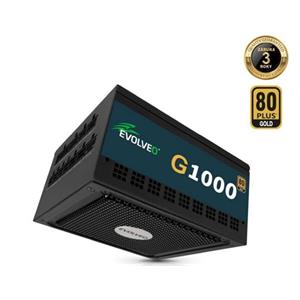 EVOLVEO G1000 zdroj 1000W, 80+ GOLD, ATX 3.1, PCIe 5.1, aPFC, 140mm ventilátor, modulární, záruka 3 roky, černý