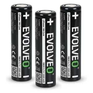 EVOLVEO LiPower 186 Core 2500 – Li-ion baterie 18650 (3.7 V / 2500 mAh) 3ks