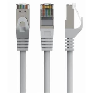 GEMBIRD PP6A-LSZHCU-15M – S/FTP Cat. 6A LSZH propojovací kabel, šedý, 15 m