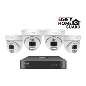 iGET HOMEGUARD HGNVK84804 - kamerový PoE set 2K NVR 8CH + 4x venkovní kamera se zvukem