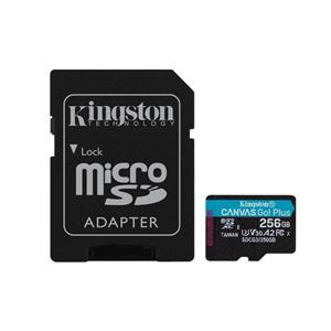 KINGSTON 256GB microSDXC Canvas Go Plus Gen4 200MB/s A2 U3 V30 Card + Adapter