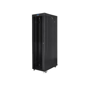LANBERG Volně stojící skříň 19" 47U/800x1200 (v rozloženém stavu) skleněné dveře LCD černá (RAL9004) 1 z 4