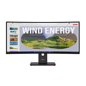 Lenovo LCD T34wd-40 34" 3440x1440 VA zakřivený/6ms/300 cd/m2/3000:1/Repro/HDMI/DP/3xUSB-C/3XUSB/RJ45/VESA/černá