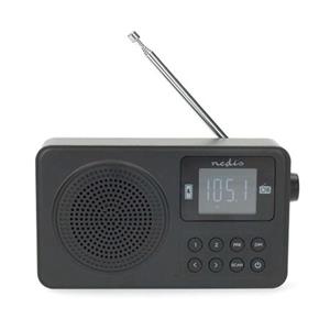 Nedis RDFM2225BK - FM Rádio | 2 W | Napájení Accu / Napájení z USB | Digitální | 2 W | Velikost obrazovky: 1.77 "