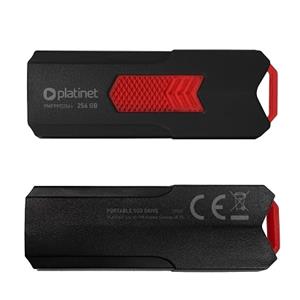 PLATINET přenosný SSD disk USB 3.2 R/W UP TO 400MB/s 256GB černá