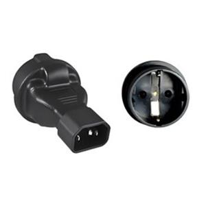 Premium Cord Adaptér IEC C14 male na SCHUKO CEE 7/3 female, napětí 230V, max.proud 10A