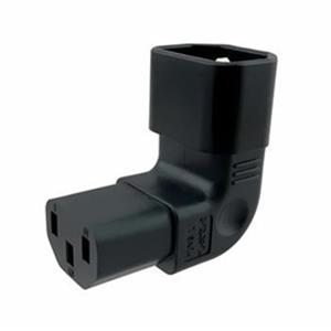 Premium Cord Adaptér vertikálně úhlový IEC C13 female na IEC C14 male, napětí 230V, max.proud 10A