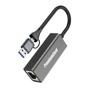 PremiumCord Adapter USB-C a USB-A na Gigabit 10/100/1000Mbps 15cm