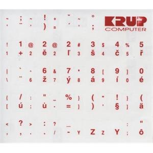 PremiumCord Česká přelepka na klávesnici - červená