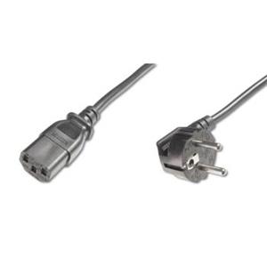 PremiumCord napájecí kabel 240V, délka 1m CEE7 pravoúhlý/IEC C13