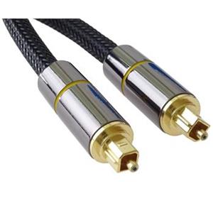PremiumCord Optický audio kabel Toslink, OD:7mm, Gold-metal design + Nylon 3m