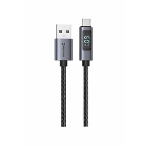 SWISSTEN LCD KABEL USB-A / USB-C 1,5 M ČERNÝ