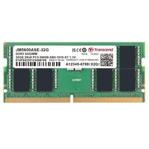 Transcend paměť 32GB DDR5 5600 SODIMM (JetRam) 2Rx8 2Gx16 CL46 1.1V