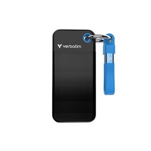 VERBATIM Pocket SSD 256GB, USB-C 3.2 Gen 2, černá/modrá